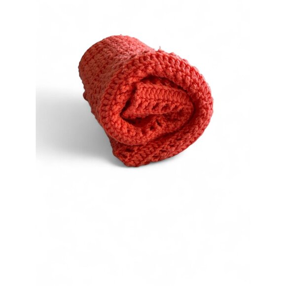 Handmade Crochet Coral Knitted Blanket Throw - Picture 5 of 5